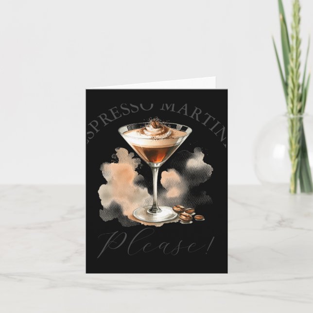 Cute And Funny Espresso Martini  Kort (Framsida)