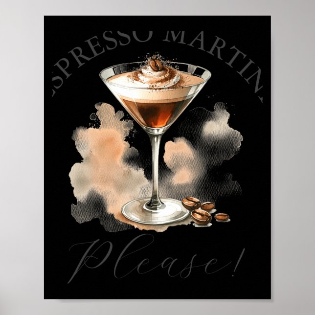 Cute And Funny Espresso Martini  Poster (Framsidan)