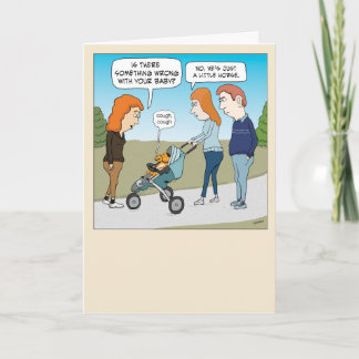 Cute and Funny Little Horse Baby Birthday Kort
