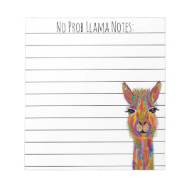 Cute and Funny No Prob Llama Llama Anteckningsbloc Anteckningsblock