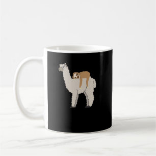 Cute and Funny Sömnig Sloth och Llama Kaffemugg