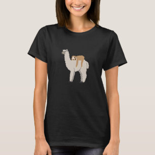 Cute and Funny Sömnig Sloth och Llama T Shirt