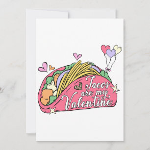 Cute and Funny Valentine Day for Taco Älskare Inbjudningar
