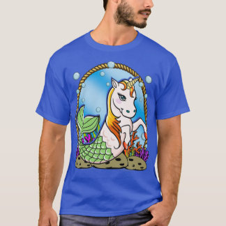 Cute and FUNNY Whimsical Unicorn Sjöjungfru T Shirt