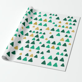 Cute and Minimalistic Green and Golden Woods Presentpapper