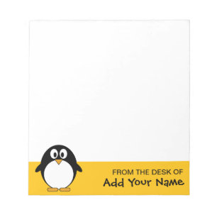 Cute and Modern Tecknad Penguin Anteckningsblock