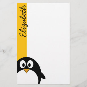 Cute and Modern Tecknad Penguin Brevpapper