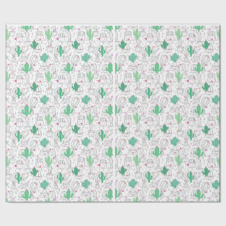 Cute and Play-Cactuses Gift Wrap Presentpapper