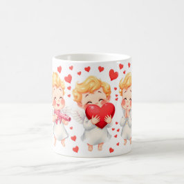 Cute and Playof Änglar åt dig min kärlek 👼 ❤️ Kaffemugg