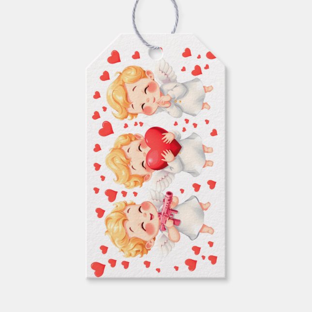 Cute and Playof Änglar åt dig min kärlek 👼 ❤️ Presentetikett (Framsidan)