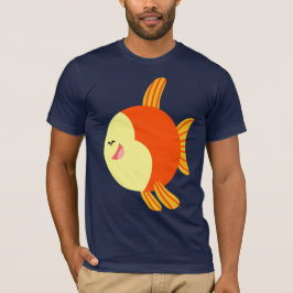 Cute and Plump Tecknad Fish T-Shirt