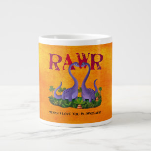 Cute and Romantic Dinos - Rawr Jumbo Mugg