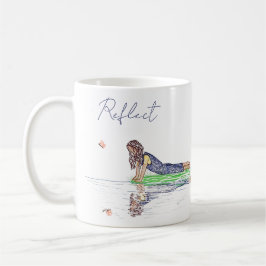 Cute and Simple Girl and Butterfly Coffee Mugg