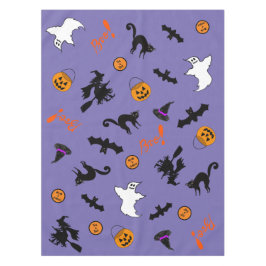 Cute and Spooky Halloween Icon Lila Tablecloth