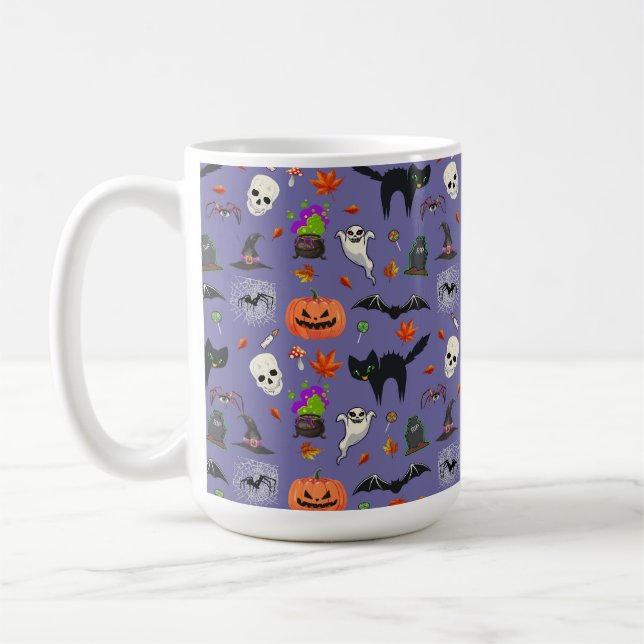Cute and Spooky Halloween Kaffemugg (Vänster)