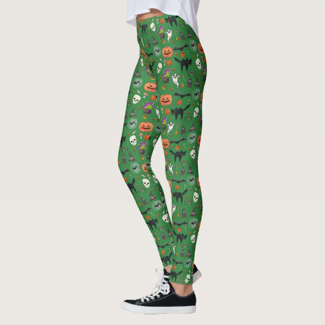 Cute and Spooky Halloween Leggings (Vänster)