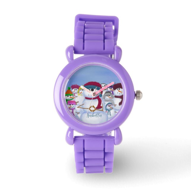 Cute and Whimsiques Snögubbars Watch Armbandsur (Framsida)