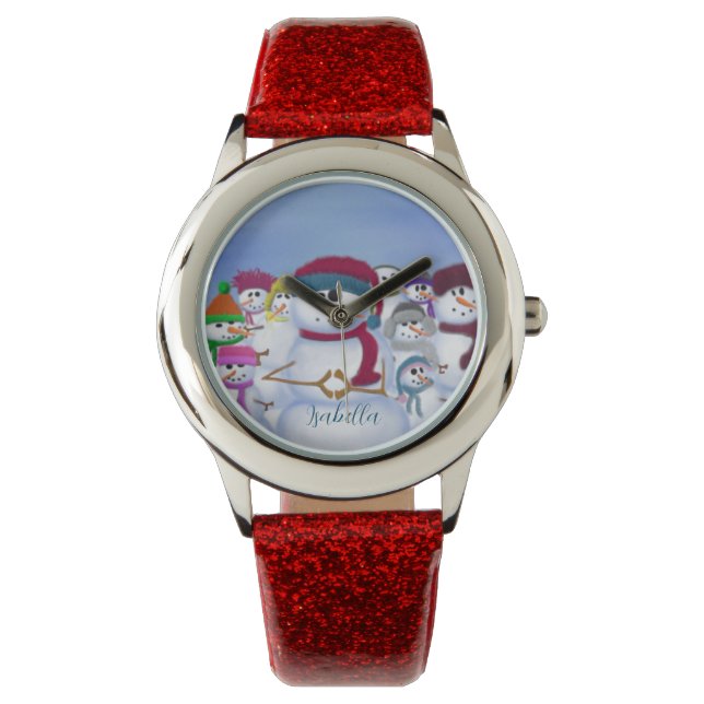 Cute and Whimsiques Snögubbars Watch Armbandsur (Framsida)