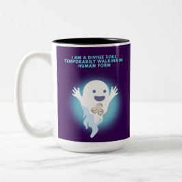 Cute Andlig Ghost - Divine Soul Quote Design Två-Tonad Mugg