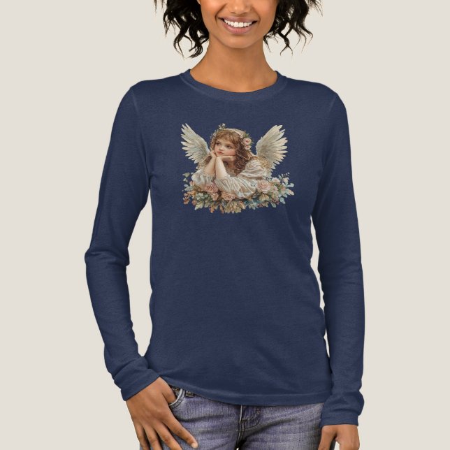 Cute Angel / Cherub / Guardian Angel T Shirt (Framsida)