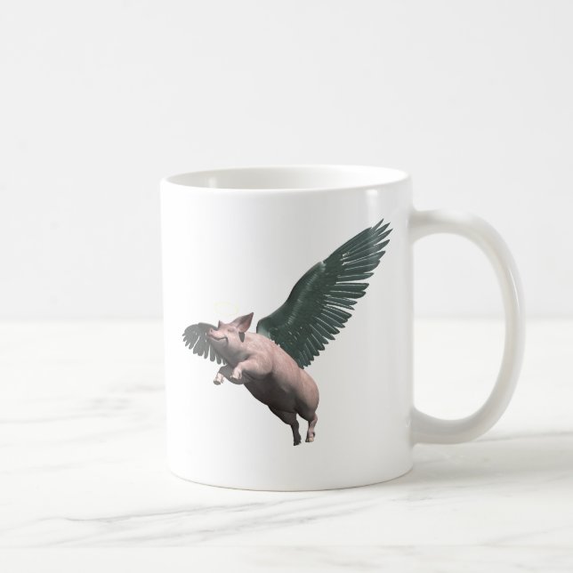 Cute Angel Gris som flyger i Himlar Kaffemugg (Höger)