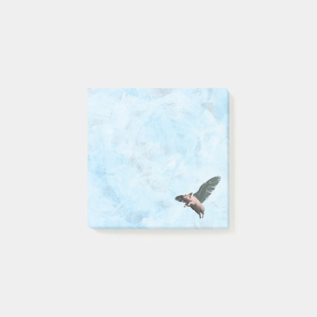 Cute Angel Gris som flyger i Himlar Post-it Block (Framsida)