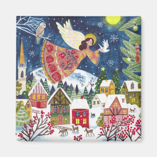 Cute Angel Peace on Earth Photo jul Magnet