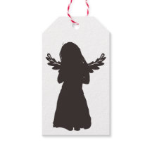 Cute Angel Silhouette (välj en bakgrund färg)