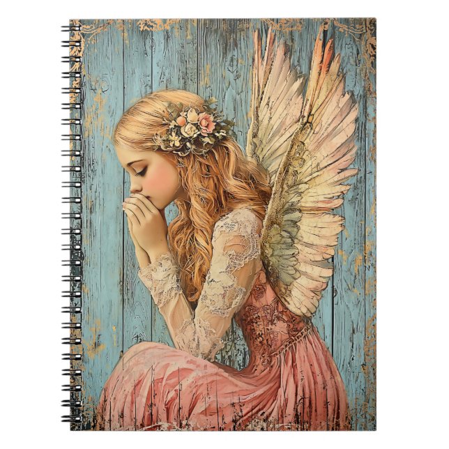 Cute Angel Spiral Notebook Anteckningsbok (Framsidan)