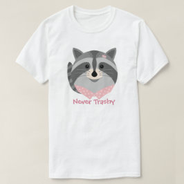 Cute Animal 'Aldrig Trashy' Racoon T-shirt