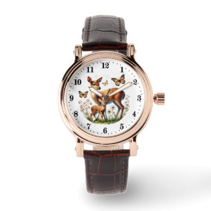 Cute animal älskare hjort armbandsur