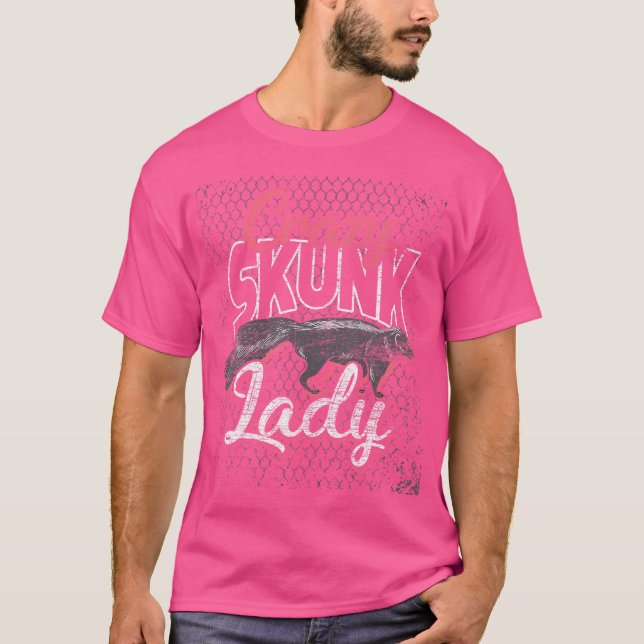 Cute Animal Älskare Skunk T Shirt (Framsida)