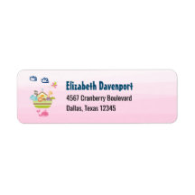 Cute Animal Ark med Butterfly och Whale Rosa