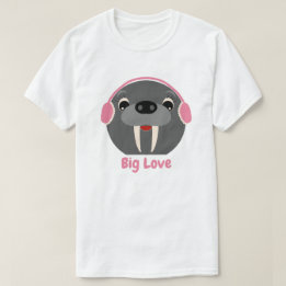 Cute Animal 'Big Kärlek' Walrus T-shirt