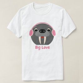 Cute Animal 'Big Kärlek' Walrus T-shirt