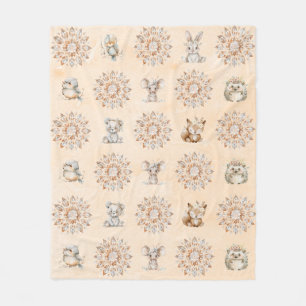 Cute Animal Blanket Fleecefilt