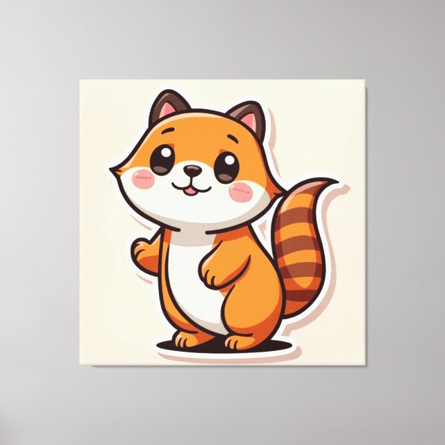 Cute Animal Canvastryck (Framsida)