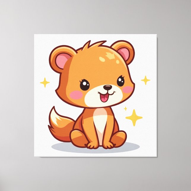 Cute Animal Canvastryck (Framsida)