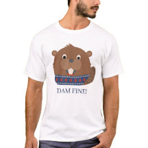 Cute Animal 'DAM-BRA!' Beaver T-shirt