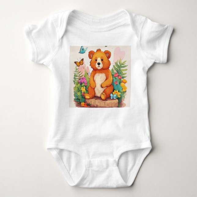 Cute Animal Design baby-svit T Shirt (Framsida)