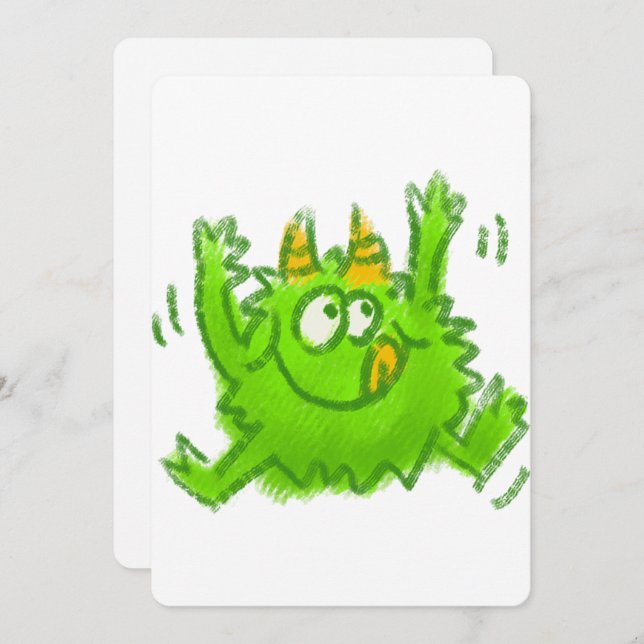 Cute Animal Drawing Inbjudningar (Fram/baksida)