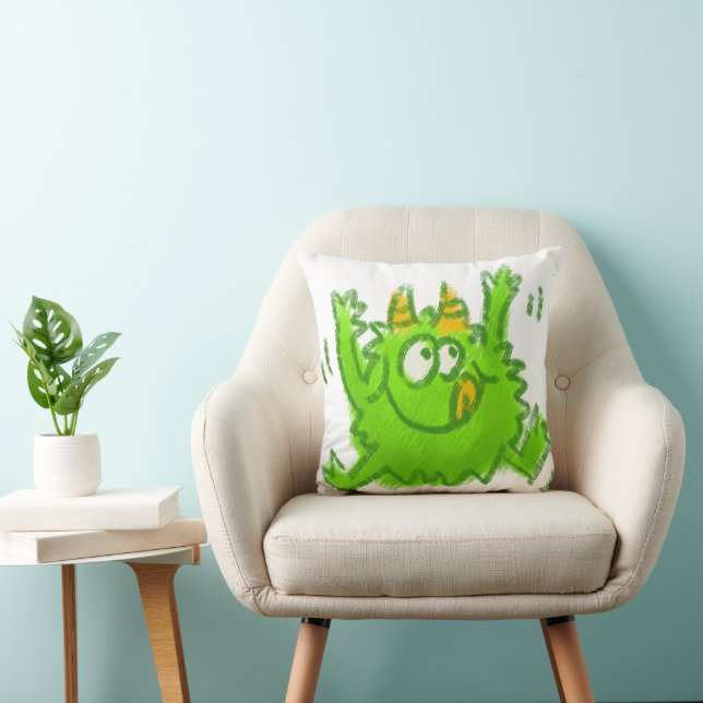 Cute Animal Drawing Kudde (Stol)