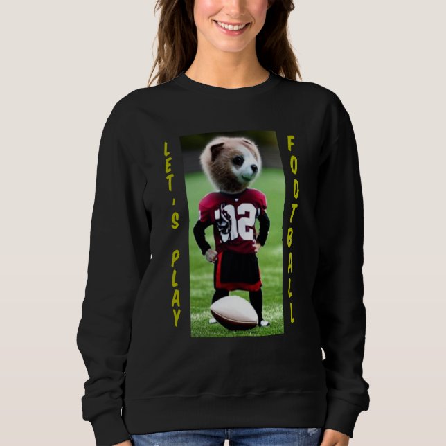 Cute Animal Football player T Shirt (Framsida)
