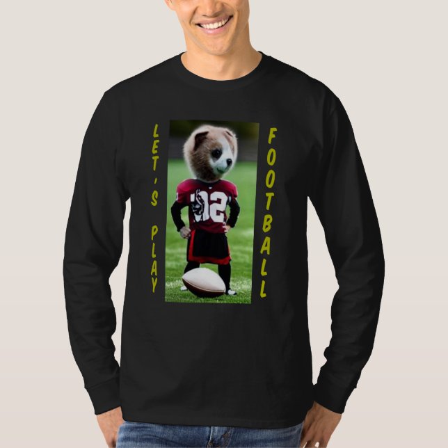 Cute Animal Football player T Shirt (Framsida)