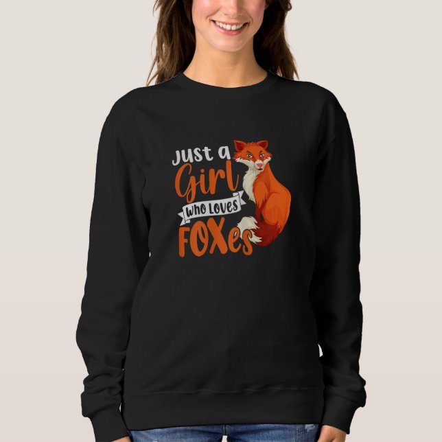 Cute Animal  Fox Just A Girl Who Loves Foxes T Shirt (Framsida)