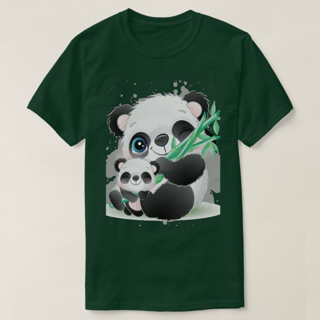 Cute Animal Friendly Panda 12 T Shirt (Design framsida)