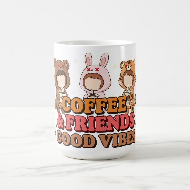 Cute Animal Friends Coffee Lovers Kaffemugg (Center)