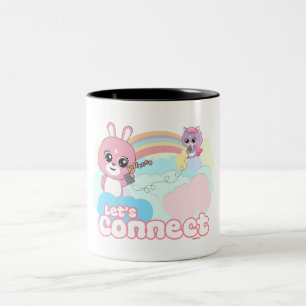 Cute Animal Friends - Låt oss Connect Två-Tonad Mugg
