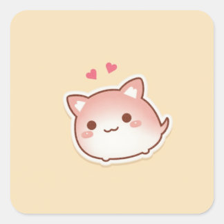 Cute Animal Fyrkantigt Klistermärke