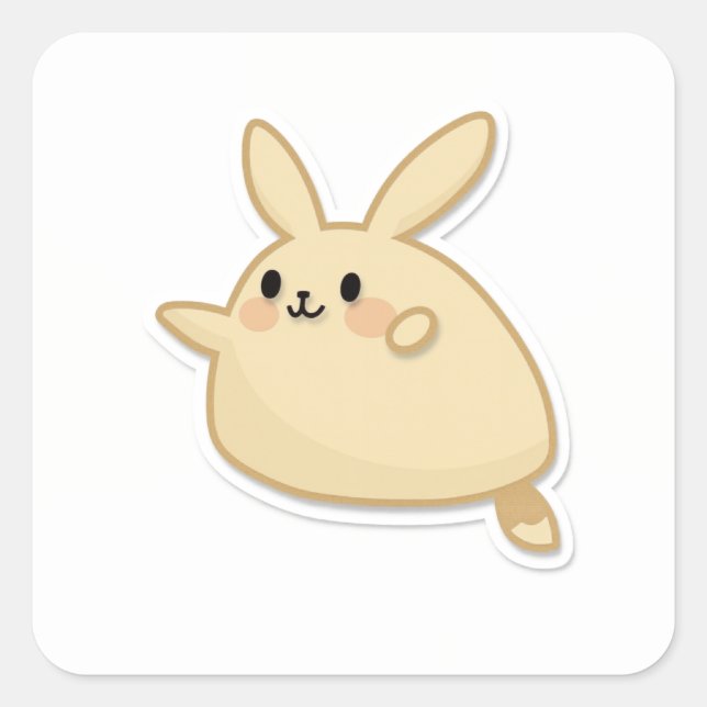 Cute Animal Fyrkantigt Klistermärke (Framsida)